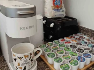 k-cup coffee and machine